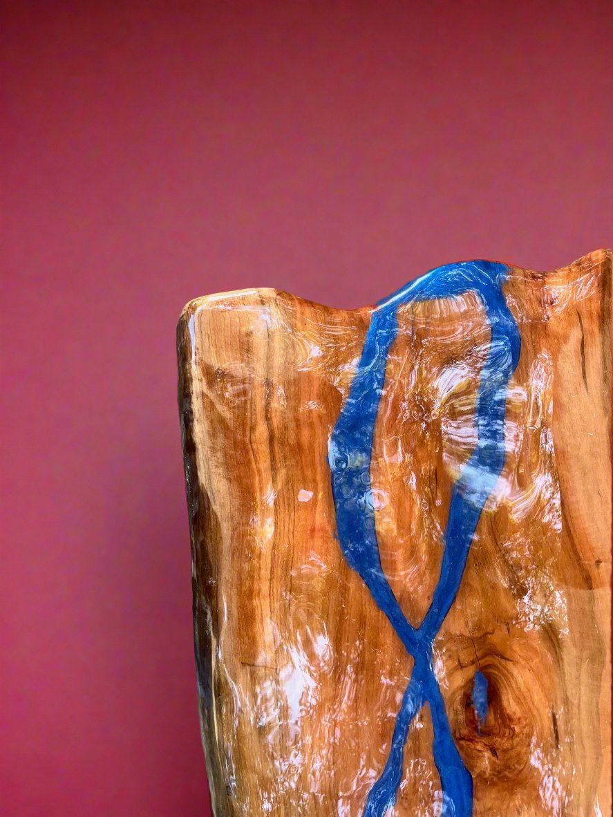 Blue River Waterfall Hall Table