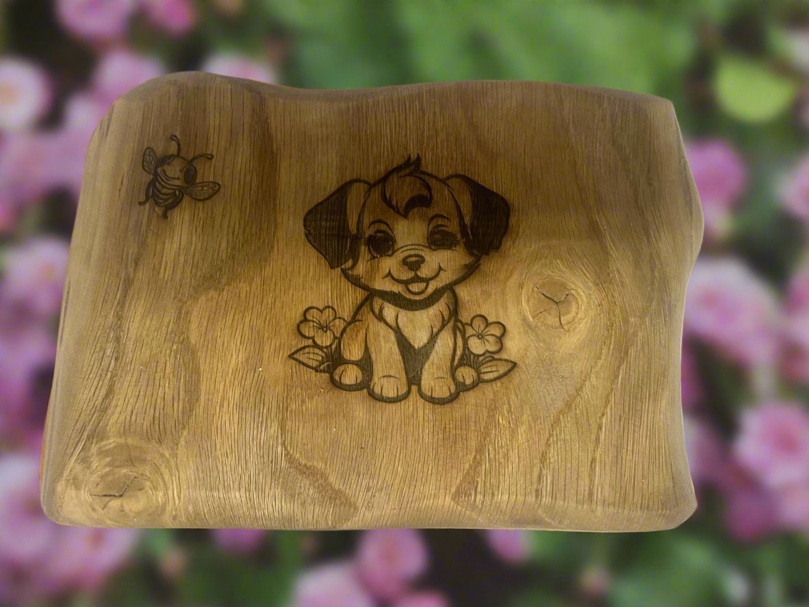 Cute Bee flying around Puppy