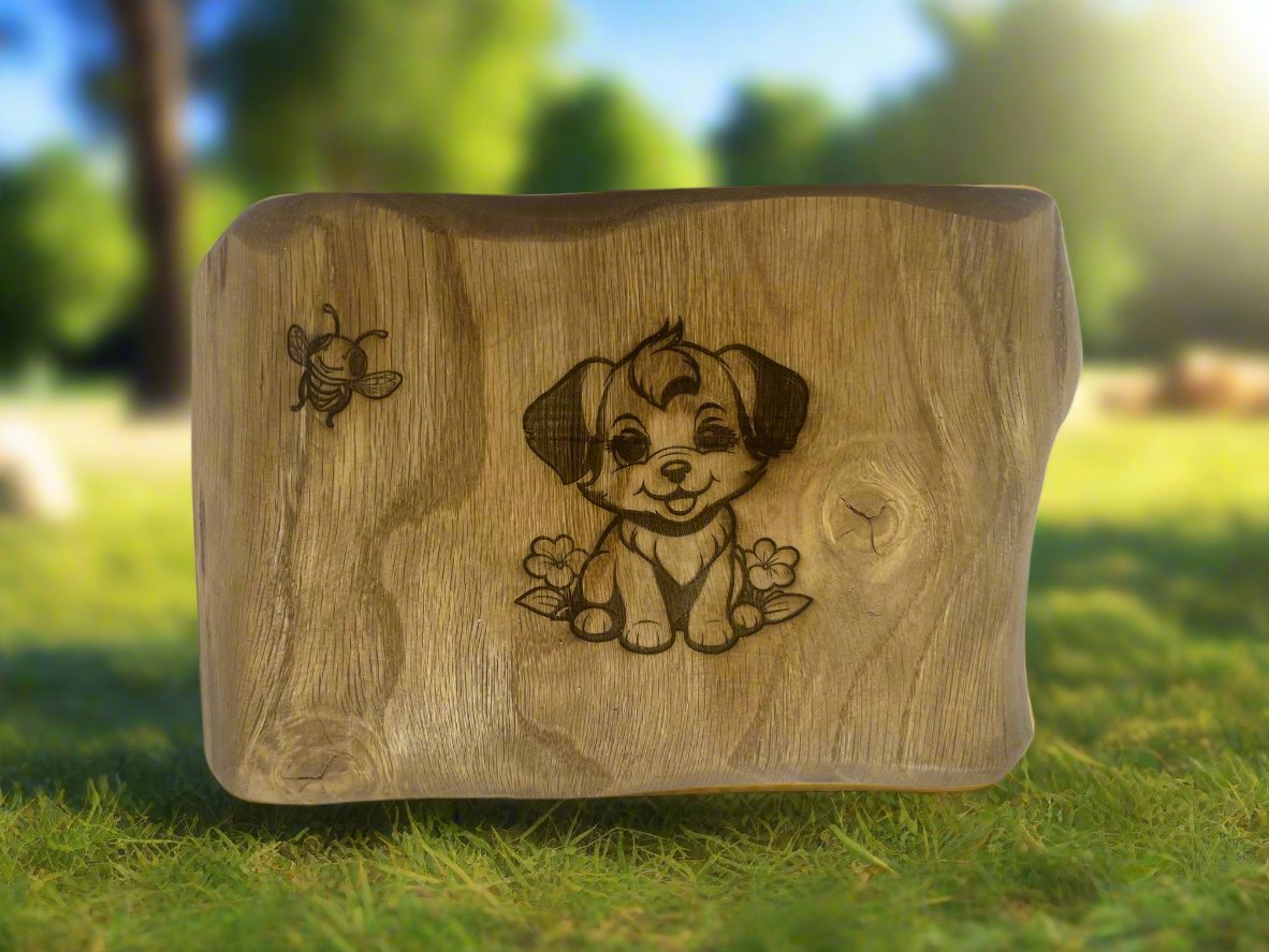 Cute Bee flying around Puppy