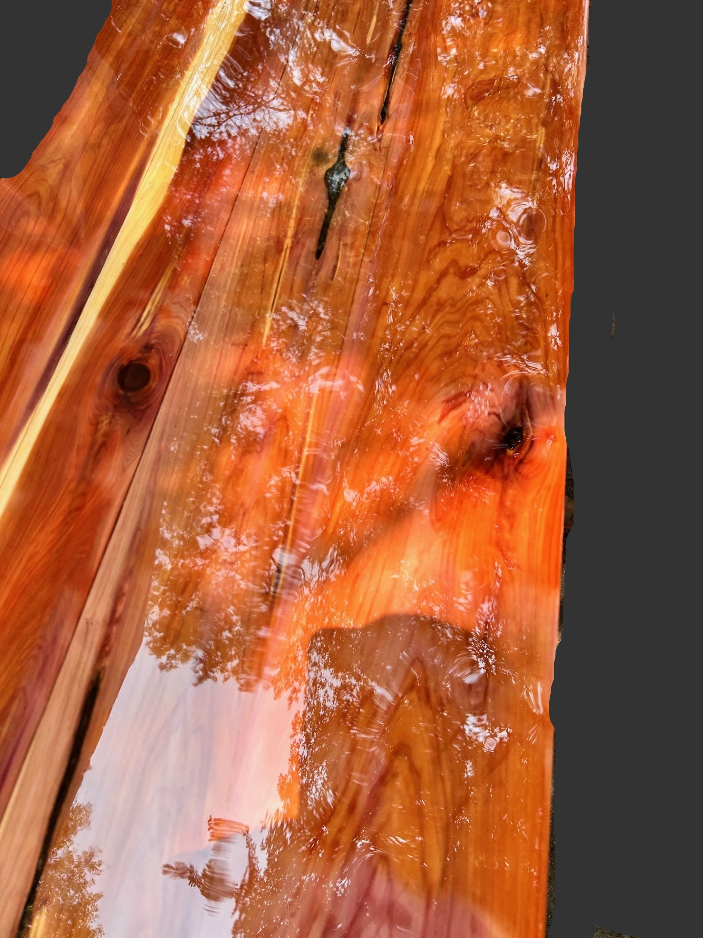 Red Cedar Epoxy Kitchen Counter