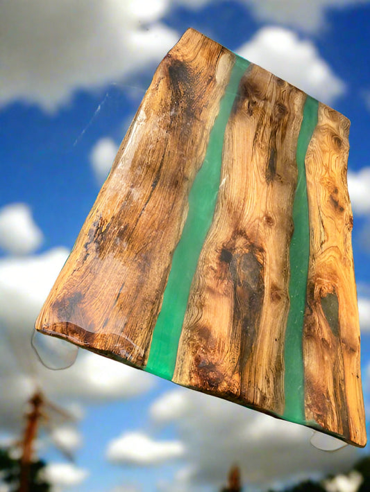 St Patrick Day Green Epoxy Table