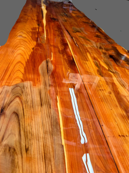 Red Cedar Epoxy Kitchen Counter