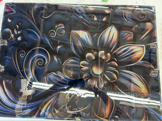 Floral Epoxy Stove Top Cover
